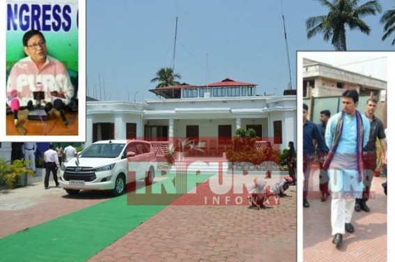 Tripuraâ€™s new CMâ€™s Five Star Luxury :  â€˜Biplab spending Rs. 84 lakhs Govt money on Gym for body building, multiple AC machines in Official quarterâ€™ : Birjit Sinha to expose soon